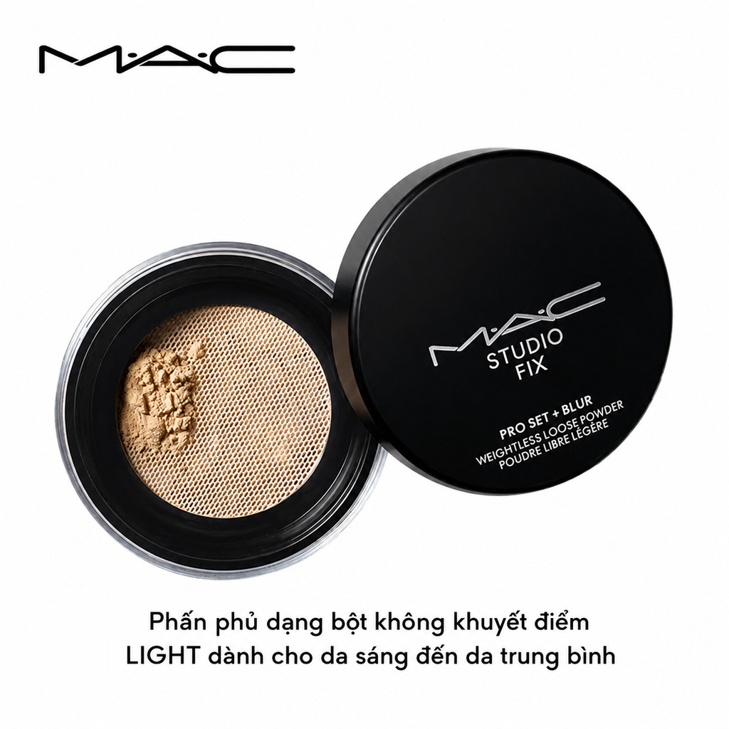 Phấn Phủ MAC 𝐒𝐭𝐮𝐝𝐢𝐨 𝐅𝐢𝐱 𝐏𝐫𝐨 𝐒𝐞𝐭 & 𝐁𝐥𝐮𝐫 𝐖𝐞𝐢𝐠𝐡𝐭𝐥𝐞𝐬𝐬 𝐋𝐨𝐨𝐬𝐞 𝐏𝐨𝐰𝐝𝐞𝐫 Fullsize | Hạt Phấn Mịn, Dễ Makeup