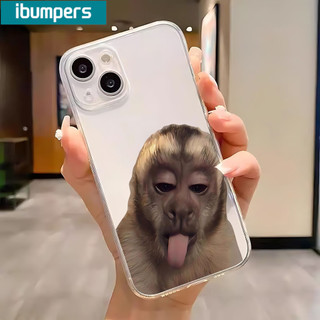 Ốp điện thoại Ibumpers Họa tiết khỉ ngộ nghĩnh Họa tiết thẩm mỹ dễ thương Vỏ mềm trong suốt Vỏ chống sốc cao cấp cho iPhone 11 12 13 14 15 16 17 Pro Max IP 7 8 Plus Iphon X XS XR Xs max