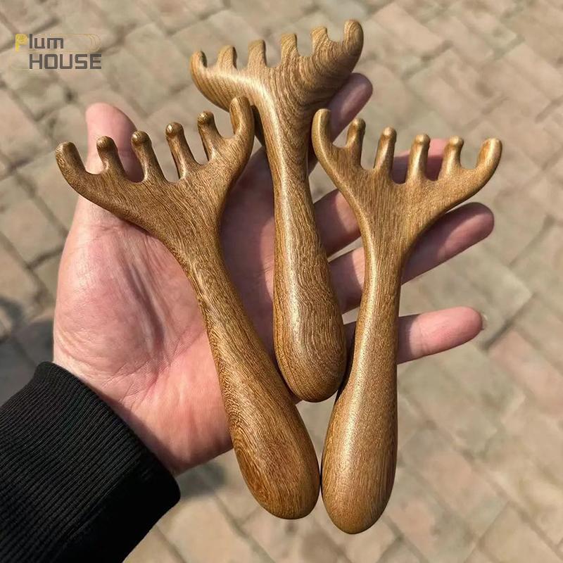 PlumHOUSE 1 Cái Nhựa Năm Móng Da Đầu Máy Mát Xa Gua Sha Dụng Cụ Xước Lưng VN