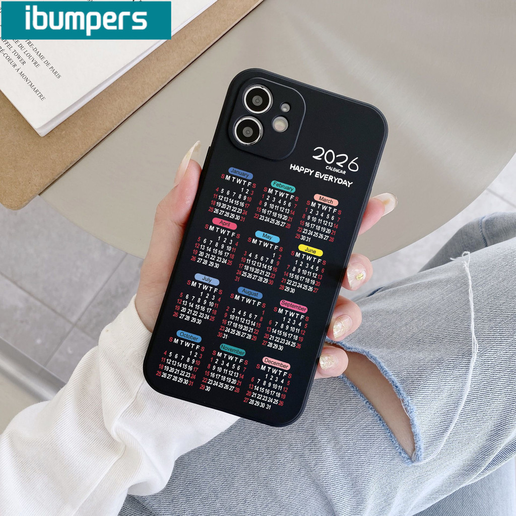Ibumpers Ốp Điện Thoại Thẩm Mỹ 2026 Lịch Đơn Giản Thanh Lịch Silicon Mềm Cao Cấp Chống Sốc Cho iPhone 11 12 13 14 15 16 Pro Max IP 7 8 Plus Iphon X XS XR Xs max