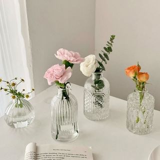 Sáng Tạo Bình Nổi Pháp Mini Bình Nhỏ Thủy Canh Bình Trong Suốt Retro Đồ Trang Trí Bình Thủy Tinh BAOG