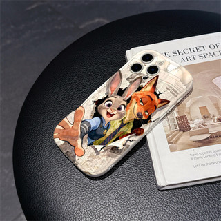 Vỏ Zootopia 2 Judy & Nick cho IPhone 17 16 15 14 13 12 11 16e Air Pro Max 6 6s 7 8 + Plus 17promax 16pro 15promax Cover NYK