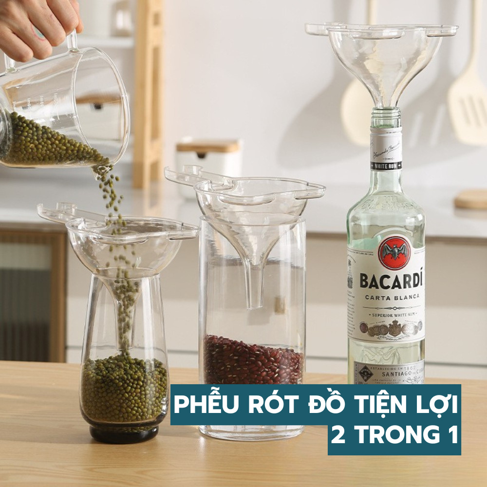 Phễu Lọc 2 Tầng 2 Trong 1 Có Tay Cầm - Bộ Lọc Hai Lớp Đa Năng Lọc Nước, Lọc Bã, Làm Đồ Ăn Dặm Cho Bé Tiện Lợi