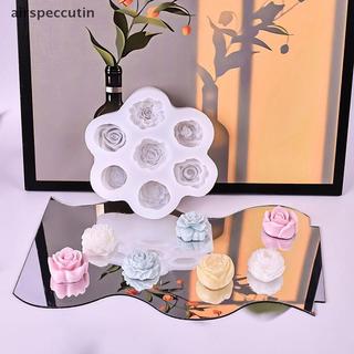 Airspecutin Khuôn Silicon Hoa 7 Trong 1 3D Hoa Hồng Mẫu Đơn Bánh Sô Cô La Khuôn Nướng Bánh Handmade Nến Xà Phòng Thạch Cao Nhựa Dụng Cụ Làm Thủ Công EN