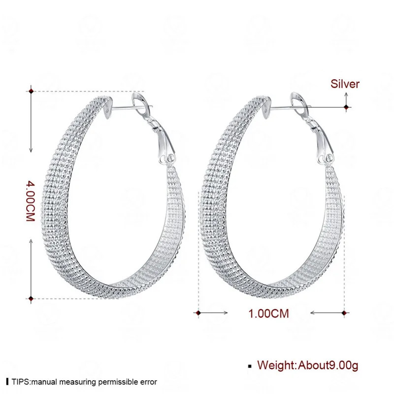 Vòng bông tai bạc 925 đẹp cho tiệc cưới và trang sức châu Âu