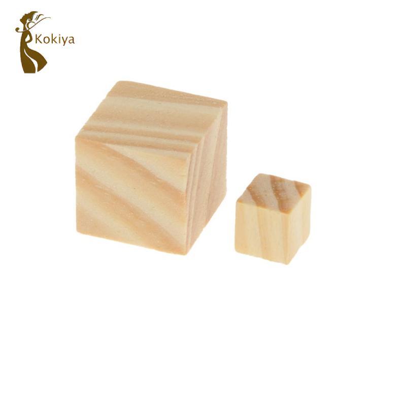 Bộ 50 Khối Gỗ Chưa Hoàn Thành 1x1x1cm Tem Vuông Trống Thủ Công
