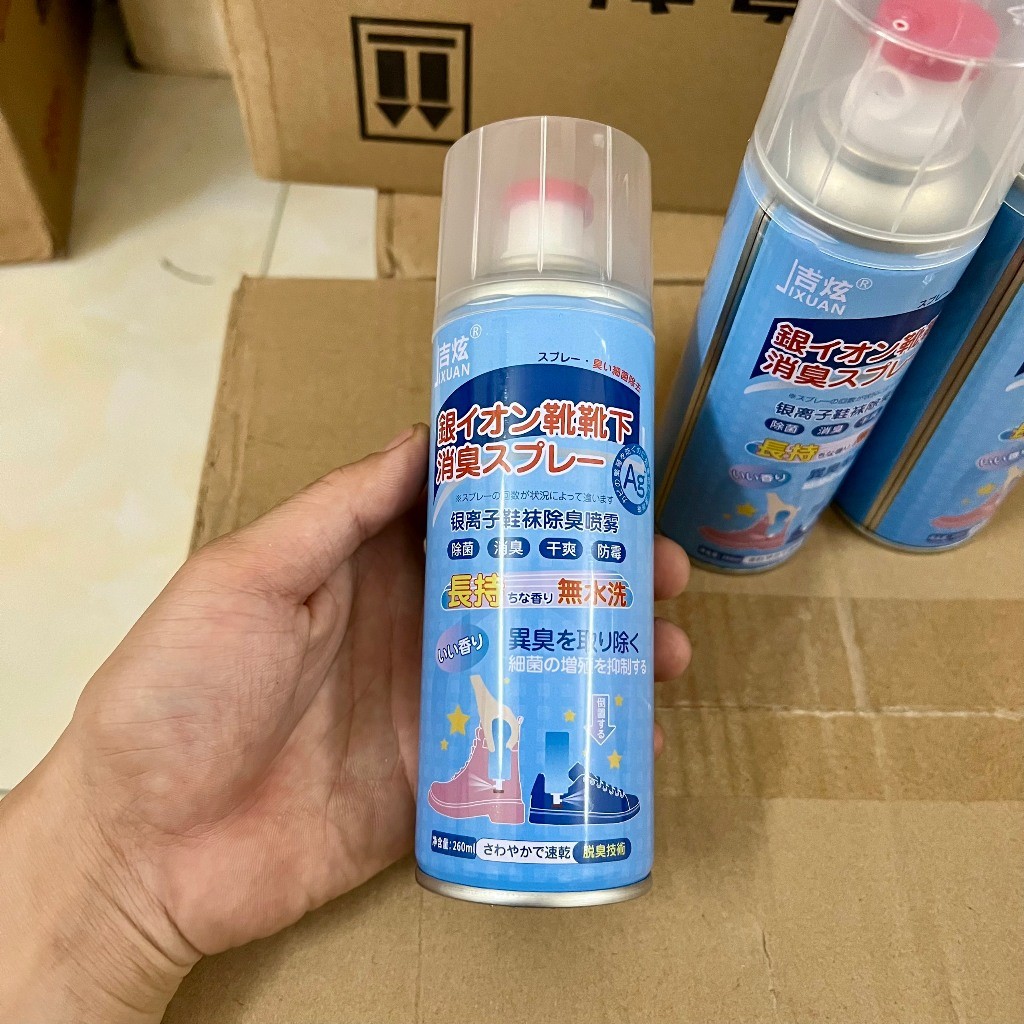 [COMBO] 5 Chai Xịt Khử Mùi Giày Nano Bạc Diệt Khuẩn Ngăn Ngừa Hôi Chân Lưu Hương 24h