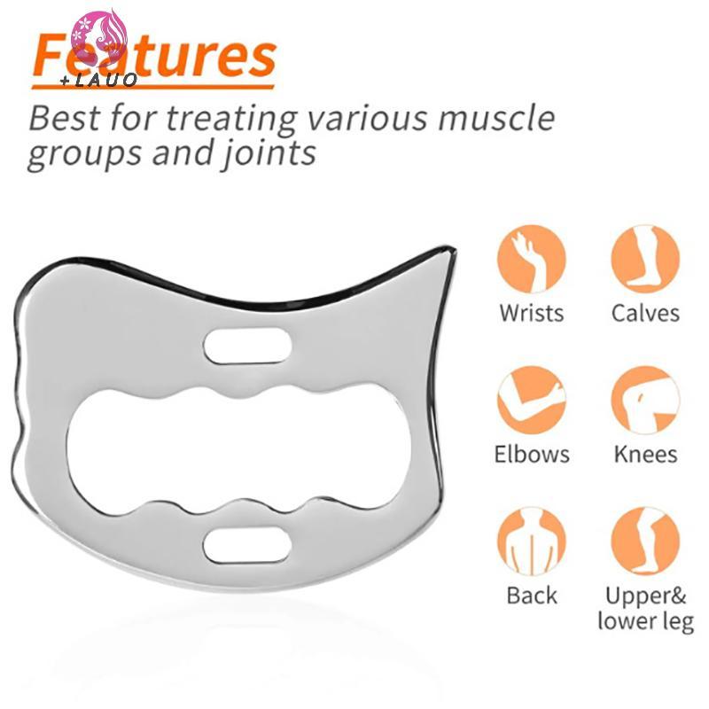 Springevenstar Thép không gỉ Gua Sha Máy mát xa cơ bắp Dụng cụ cạo kim loại Cơ thể Khăn giấy sâu Fascia Thư giãn mặt Massage Định hình cơ thể Springevenstar