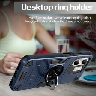 Dành Cho infinix Hot 50i X6531 / Smart 9 Ốp điện thoại Nhẫn Đứng Giáp Lưng Cứng Bảo Vệ Hạng Nặng Khung TPU Mềm Chống Sốc Mỏng Bao