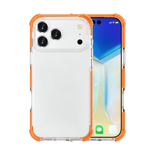 Ốp điện thoại Acrylic dày trong suốt có bốn góc chống sốc cho iPhone 17 16 15 14 13 12 11 Pro Promax 17 Air Plus có khung chống trượt màu