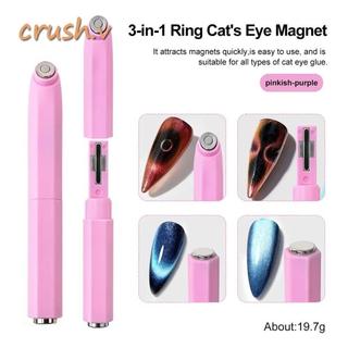 [CRUSH] Công cụ nghệ thuật làm móng tay từ tính mắt mèo, Hiệu ứng chéo tròn DIY Cat Eye Nail Art Stick, Bút từ tính nghệ thuật làm móng đa chức năng 3 trong 1