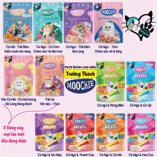 Pate Mèo MOOCHIE gói 70g hỗ trợ tiêu hóa tiêu búi lông