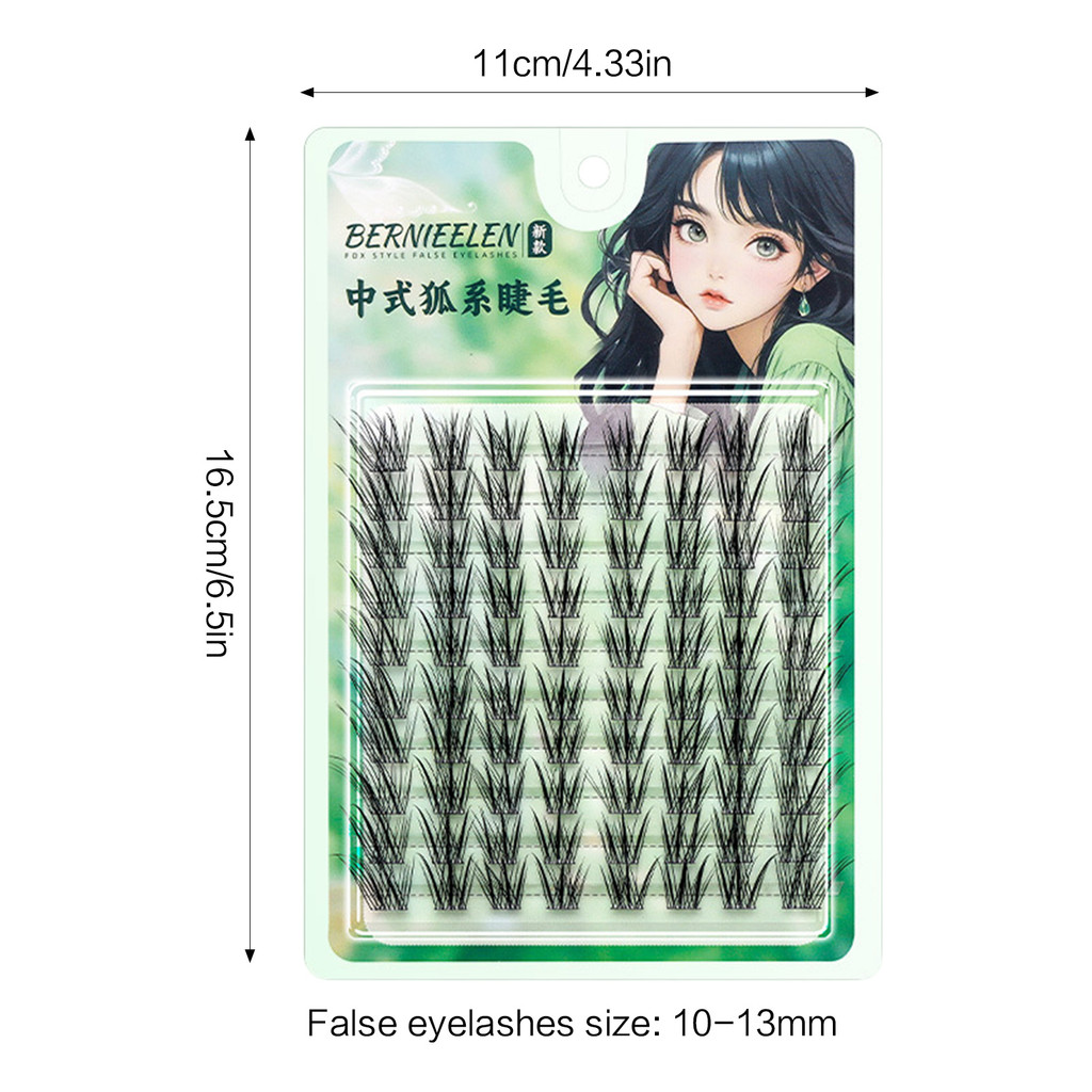 Fox Effect Lông mi giả 10-13mm Hỗn hợp C Curl Phong cách Trung Quốc Cụm mi lông tơ vàng tự nhiên để trang điểm sân khấu ảnh hàng ngày