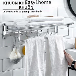 【 KOHLER 】 Giá treo khăn bằng thép không gỉ cao cấp, giá treo tường không cần khoan, giá lưu trữ khăn tắm, thanh treo kh