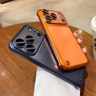 [JLK] Ốp lưng PC siêu mỏng Framless cho iPhone 17 Pro Max Vỏ bảo vệ Camera mạ không khí cho iPhone 12 13 14 15 16 Pro Max