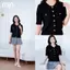 Áo Len Cộc Tay Nữ Mịn PL05 Khuy Vàng Cao Cấp Mềm Mịn Dáng Hàn Phong Cách Công Sở