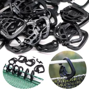 Mới 20 / 50 / 100 Chiếc Nhựa Bóng Lưới Móc Đen Nhà Kính Chống Nắng Móc