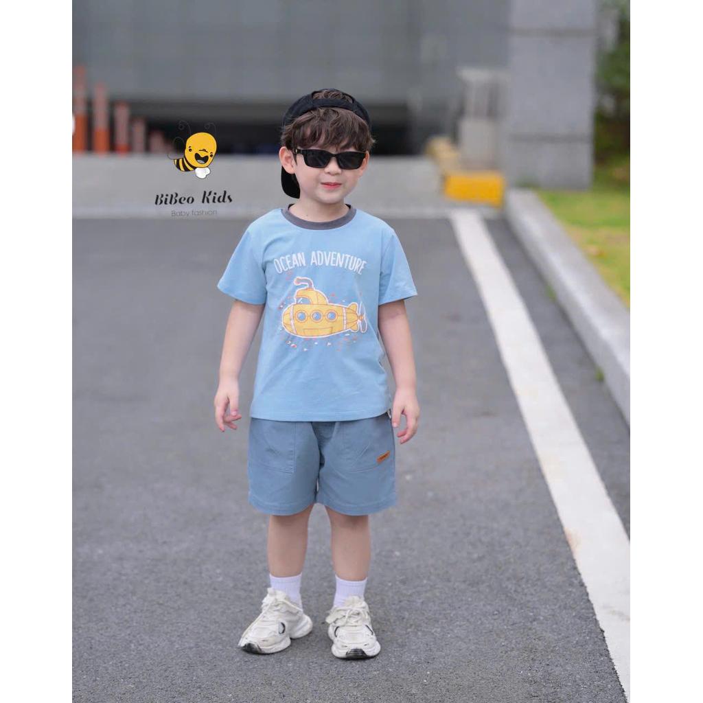 [COMBO 3 Bộ quần áo]  cộc tay  TOM JERY & TÀU NGẦM & LOANG CUA, quần Bò áo chất COTTON 4 chiều siêu co giãn  cho bé trai