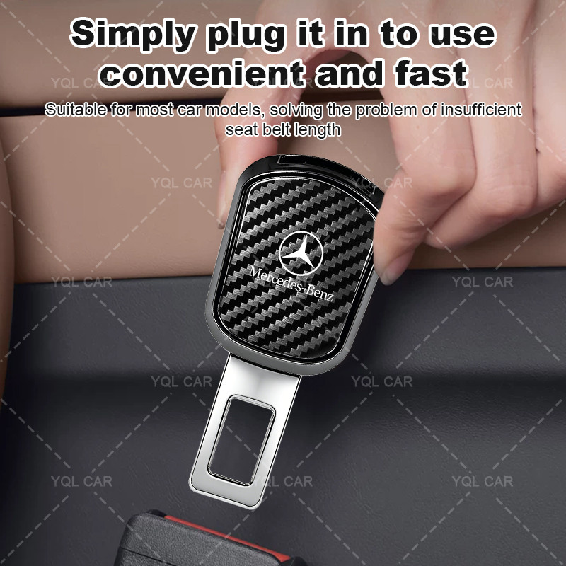1 / 2 Chiếc Cao Cấp Dây An Toàn Xe Ô Tô Mở Rộng Dây An Toàn Cắm Cho Xe Mercedes AMG W204 W205 W206 C63 E63 GLA45 GLC43 GLE53 GT