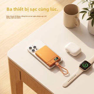 [Bảo Hành 1 Đổi 1 - 7 Ngày] Sạc Dự Phòng Không Dây Từ Tính VINZEO 5000mAh- 10000mAh, Sạc Nhanh 22.5W, Màn Hình LED Hiển Thị