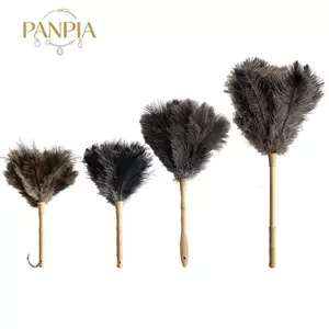 PNPIA Cọ Quét Bụi Lông Cừu Tay Cầm Gỗ Chống Tĩnh Điện Loại Bỏ Bụi Cho Dụng Cụ Vệ Sinh Gia Đình