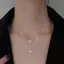 PNPIA- Zircon Ngôi Sao Hợp Kim Nelace Rỗng Thanh Lịch Xương Đòn Dây Chuyền Tính Khí Đơn Giản sel Nelace Màu Bạc Trang Sức Cho Nữ Quà Tặng