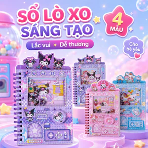 Sổ Tay Sáng Tạo A6 Hoạt Hình, Sổ Ghi Chép Lắc Lư Vòng Quay, Kèm Sticker, Dễ Thương Cho Học Sinh