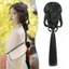 DELMER Tóc Giả Cổ, Trang Phục Lười Tóc Giả Tóc Giả Nữ Hanfu Tóc Giả, Phụ Kiện Khiêu Vũ Tóc Giả Giả Cổ Chignon Tích Hợp Tóc Bun Warring States Robe
