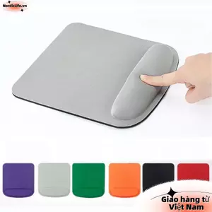 Miếng lót chuột còn lại cổ tay NORDICLIFE, Bàn di chuột văn phòng chơi game xốp dày màu trơn, Phụ kiện văn phòng Tấm lót chuột để bàn EVA