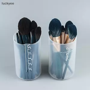 Luckyew Có Thể Điều Chỉnh Chiều Cao PVC Trang Điểm Giá Đỡ Hiển Thị Lưu Trữ Cốc Tổ Chức Có Nắp TQ