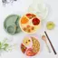 JCSYFAC Tròn Trái Cây Salad Đĩa Nhà Bếp Bữa Sáng Sna Nhúng Khay Ăn Tối Đĩa Thực Phẩm Bánh Món Tráng Miệng Khay Nhà Bếp Bộ Đồ Ăn Mới