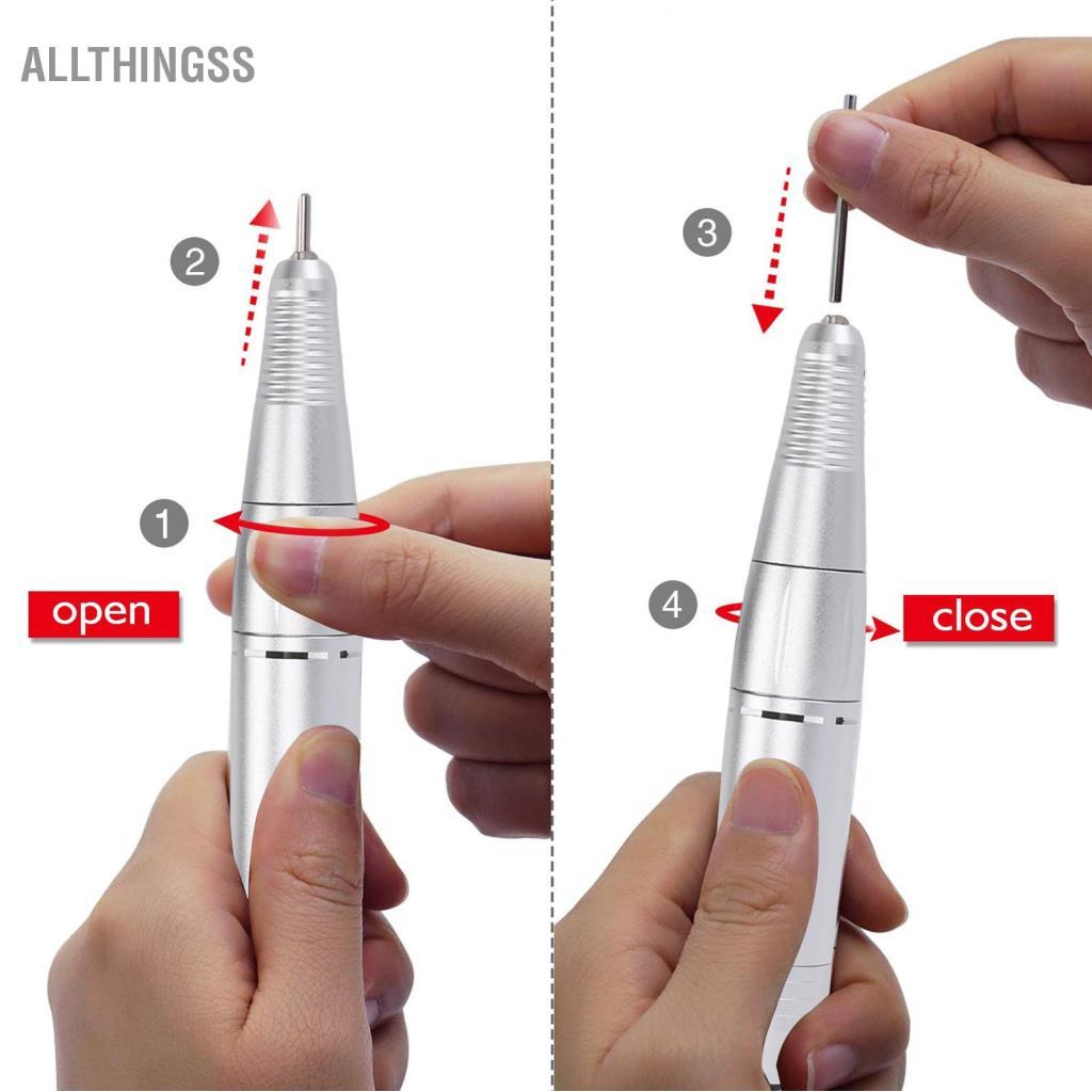 allthingss HURRISE Điện Nail Khoan Bút 35000 Vòng/phút Tay Thay Thế Acrylic Bột Tẩy Gel Đánh Bóng Máy Mài Di Động Làm Móng Tay Chân Dụng Cụ Nghệ Thuật