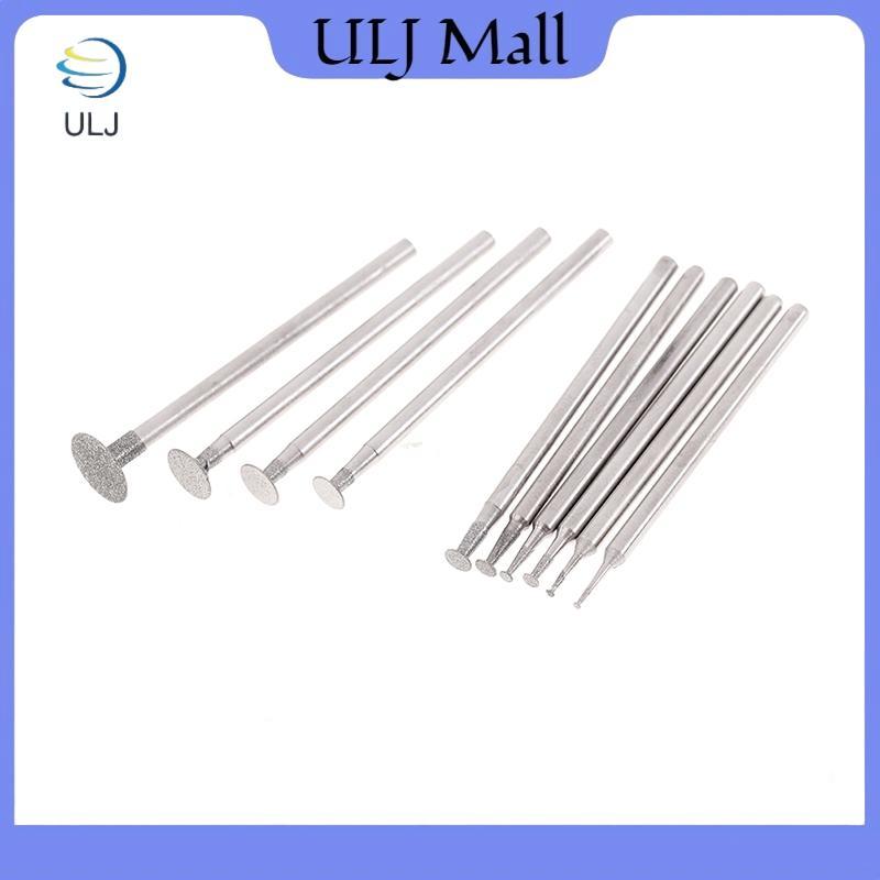 ULJ 10 CÁI Bộ mũi mài siêu mỏng Đầu chữ T Chân gắn điểm cho dụng cụ quay Phụ kiện khắc thủy tinh bằng đá.