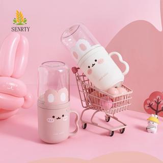 Cốc súc miệng nhựa di động, hộp đựng bàn chải đánh răng hoạt hình dễ thương cho gia đình