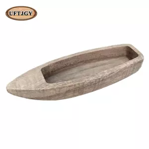 Mô hình thuyền câu cá bằng gỗ Mô hình tàu hải lý cho kệ để bàn Phòng khách