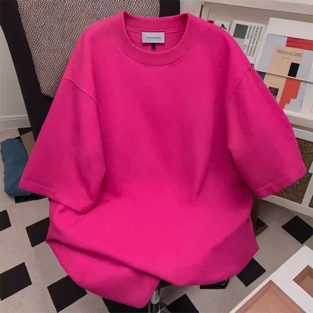 Áo phông cotton unisex nam nữ thoải mái, thiết kế chữ LUCKKY in ngực - chang3158