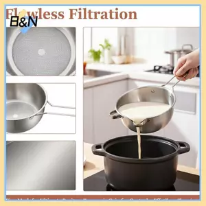 Dụng cụ lọc thìa bằng thép không gỉ B & N cho rau gạo Pasta Dụng cụ nhà bếp hạng nặng có tay cầm thoải mái để chuẩn bị thức ăn hàng ngày.