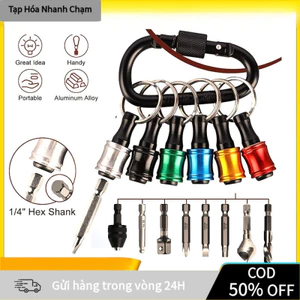 Bộ Treo Móc Khóa Đựng Mũi Khoan/Vít 1/4 inch - Carabiner Chắc Chắn, Thiết Kế Dạng Cốc, Tương Thích Đa Dụng