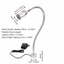 Đèn bàn LED YICA, Đèn bàn làm việc đế từ tính 3W, Độ sáng cao Màu bạc Ánh sáng trắng AC 85-265V Bàn làm việc