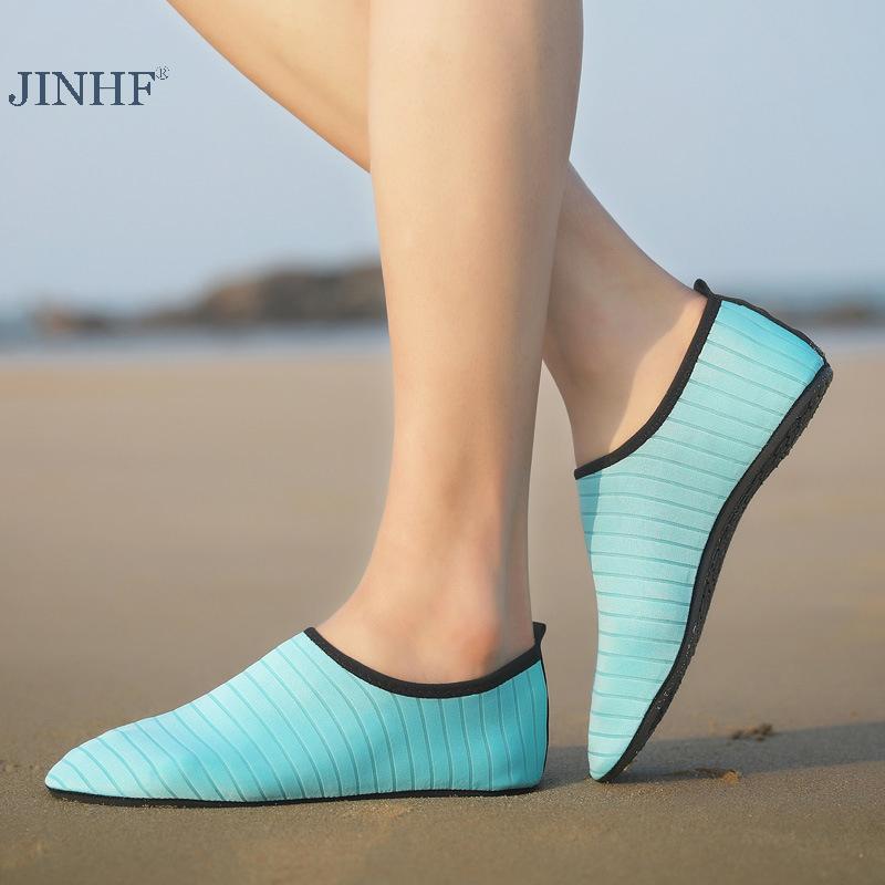 JINHF 1 Đôi Giày Nước Thể Thao Đi Biển Lặn Biển Giày Bể Bơi Nhanh Khô Tập Yoga Tất Slip-on Cho Lướt Bơi Cho Nữ HOT