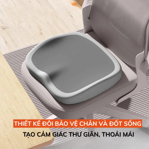 Đệm Ngồi 3D Công Thái Học Cao Su Non Hỗ Trợ Hông, Dáng Ngồi Chuẩn, Giảm Mỏi Lưng