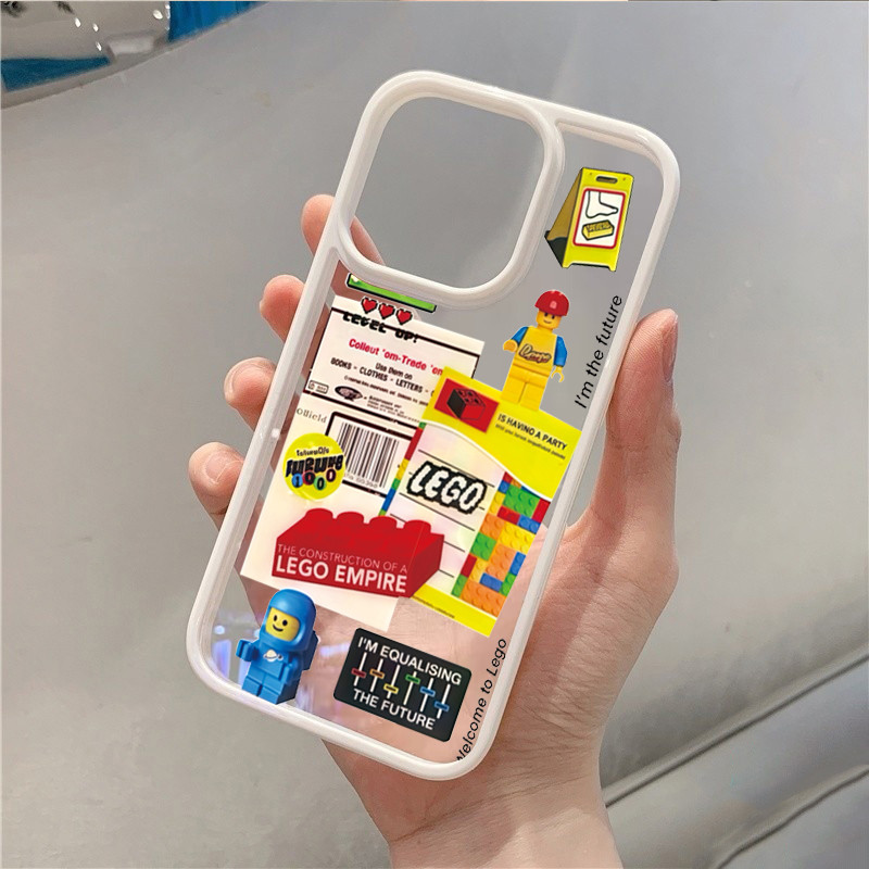 Ốp Lưng Cho Samsung S24 S23 FE S25 S24 Ultra S23 S22 S21 Plus S20 S21 FE Nhãn Hoạt Hình Trong Suốt Chống Sốc Acrylic