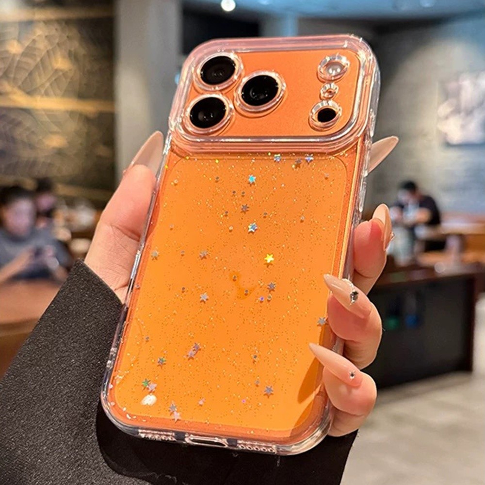Ốp Điện Thoại Nhựa Ngôi Sao Nhiều Màu Sắc Cho iPhone 17 Pro Max 17 Air 16 Plus 15 14 13 12 11 Vỏ Bảo Vệ Chống Sốc