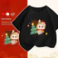 "COD (Hồ Chí Minh)DREAMY BABY "Áo thun Giáng sinh Chúc mừng năm mới & Chúc mừng Giáng sinh Mẫu đáng yêu Labubu Vải bông