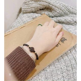 Vòng ĐƠN trầm hương sánh chìm mix Hoa Sen -TRẦM HƯƠNG YÊN LỘC - Tặng kèm hộp gấm nhung
