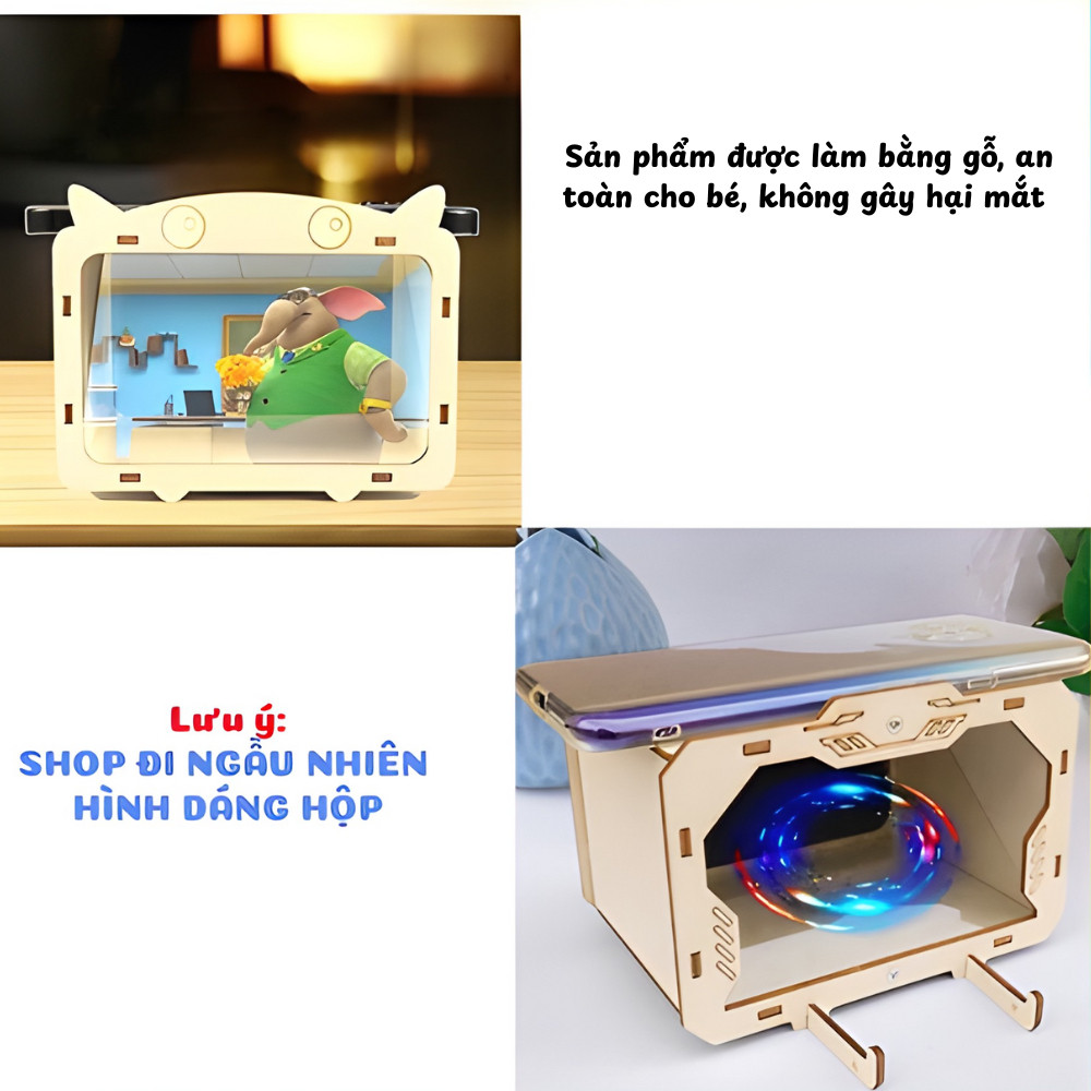 Hộp Chiếu Phim Hologram 3D Cho Bé, Tạo Hiệu Ứng Sống Động An Toàn Cho Bé DINO