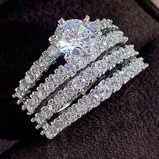 Nhẫn bạc S925 zircon đơn giản, phù hợp làm quà tặng cho nữ
