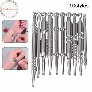 Houdou 1 Cái Bút Châm Cứu, Dụng Cụ Phản Quang Mặt Thép Không Gỉ, Dụng Cụ Mát Xa Điểm Kích Hoạt, Dụng Cụ Massage Khăn Giấy Sâu VN