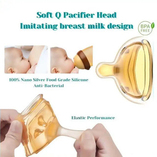 [SUFO] Bình sữa silicon chất lượng cao có bóng trọng lực, thiết kế chống đầy hơi, 150ML / 240ML, 0-3 tuổi