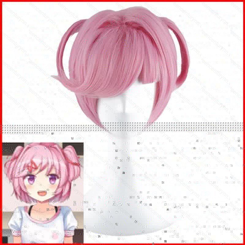 GN Doki Doki Văn Học Câu Lạc Bộ Natsuki Màu Hồng Cosplay Tóc Giả Tóc Giả Chịu Nhiệt Tiệc Halloween NG